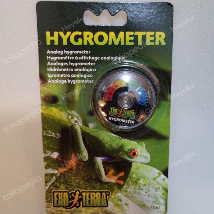 Hygrometer Exoterra, Alat Pengukur Kelembapan, Hygrometer Analog