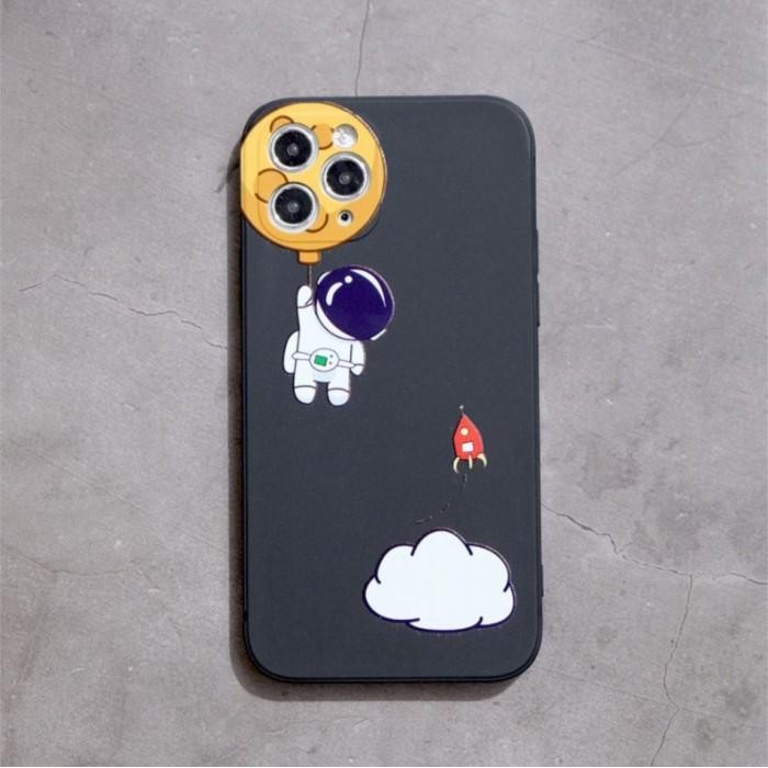 Astronaut Square Edge Silicone Case iPhone 6 7 8 Plus X XR 11 Pro Max