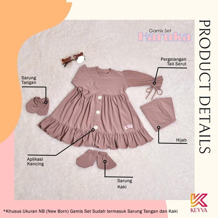 muna Haruka Gamis Balita Set Keyva