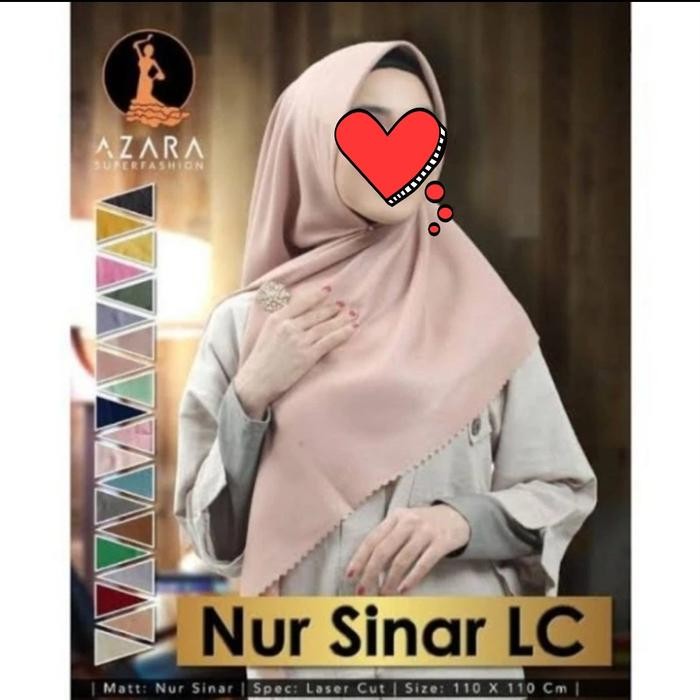 Jilbab Hijab Segiempat Polos Sinar Glamour Glitter