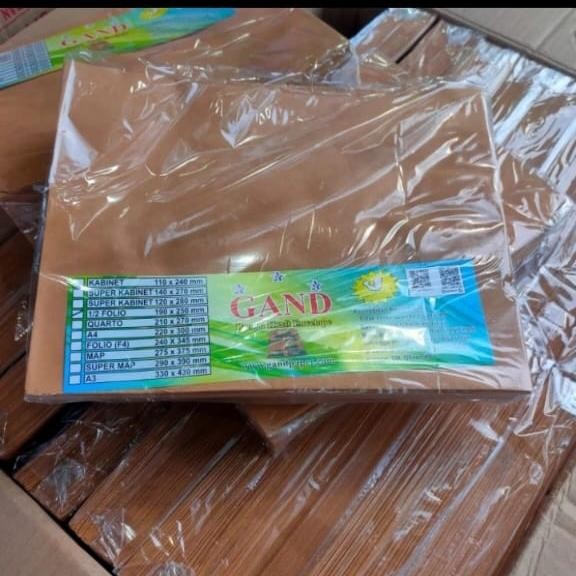 

AMPLOP COKLAT UKURAN SETENGAH FOLIO 1 PAK # 100 LEMBAR KODE 47