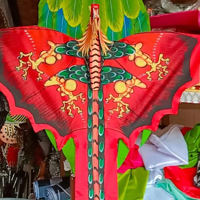 Layangan 3D Bentuk Kepala Naga Mainan Layang Layang Khas bali