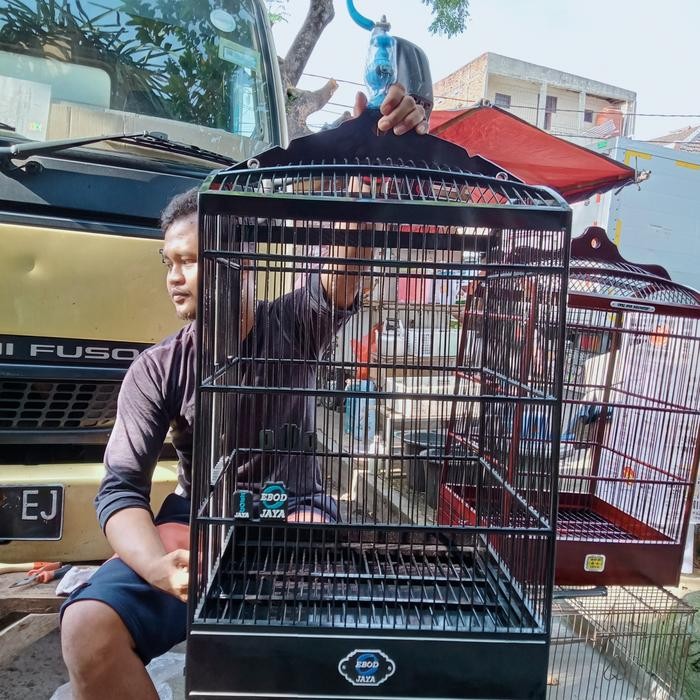 sangkar/ kandang kotak Ebod Lis No 2 warna hitam (gojek dan grab)