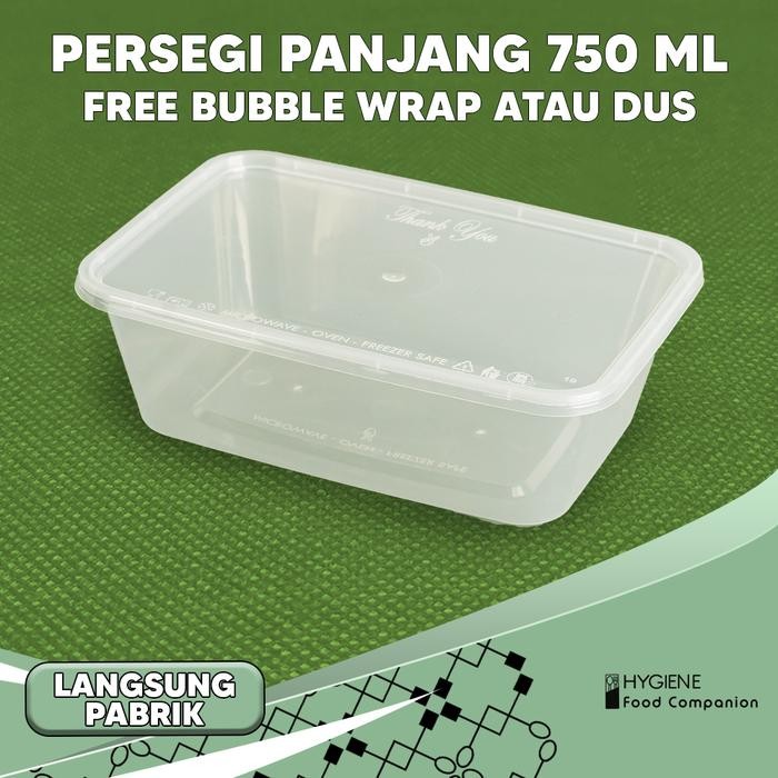 

THINWALL RECTANGLE 750 ML / KOTAK PLASTIK PER DUS ISI 500 PCS GROSIR