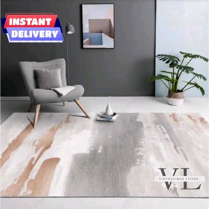 Karpet Lantai Ruang Tamu Abstract Bisa Instant 150x200 anti slip carpet