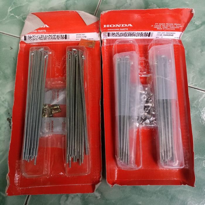 Jari Jari Jeruji Ruji Velg Depan Belakang Honda Win100 Win 100 Ori Ahm 1111-170 1110-159Snb
