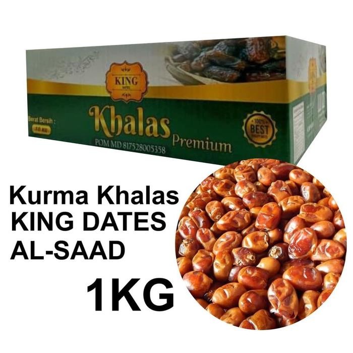 

Pilihan- Kurma Khalas King Dates Al Saad Kemasan 1 Kg Kurma Basah Empuk 1000 Gr