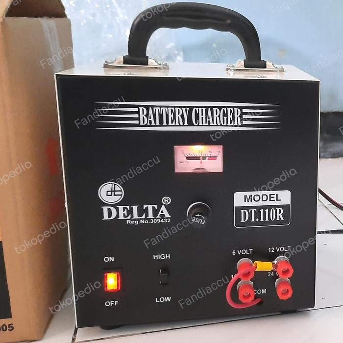CHARGER AKI MERK DELTA DT110R / BC10AH CHARGER AKI MOTOR MOBIL