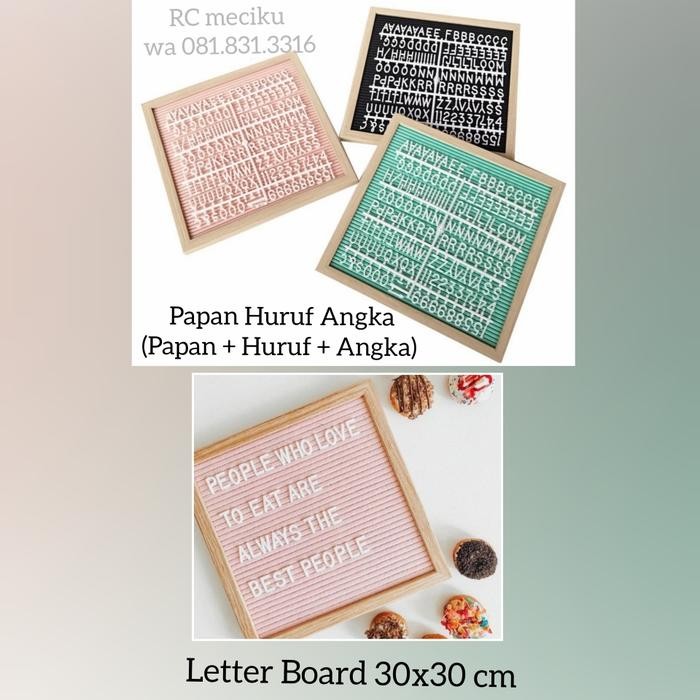 

OJ Letter Board 30x30cm Papan Huruf Angka Message Board