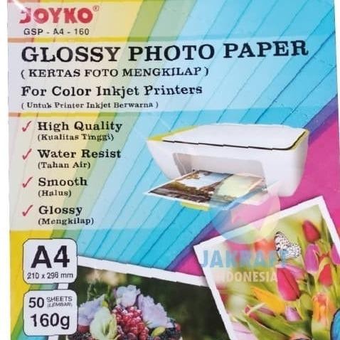 Pilihan- Joyko Glossy Photo Paper Kertas Foto A4 160 Gsm