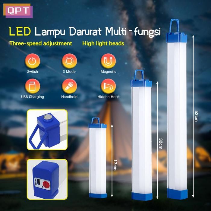 New QPT Mall Lampu Emergency Multi-Fungsi LED / LAMPU EMERGENCY LED / LAMPU NEON LED PANJANG USB