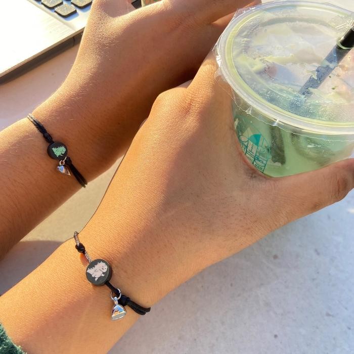 

New Gelang tali couple magnet love dino (harga sudah dapat 2 gelang) Bracelets