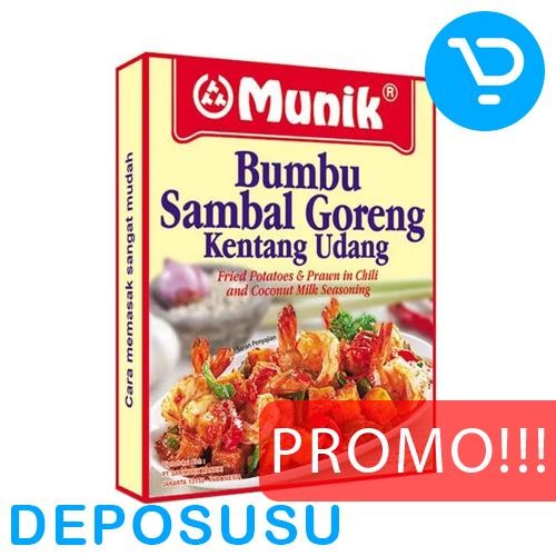 

Stok Baru MUNIK Bumbu SAMBAL GORENG KENTANG UDANG 140g Chili Coconut Seasoning