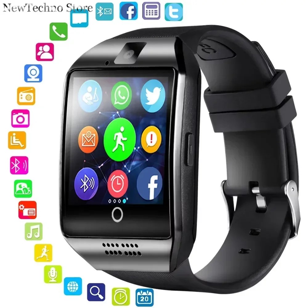 

Q18 Smart Watches Support Sim Tf 2G Network Card Phone Fitness Tracker Push Message Camera