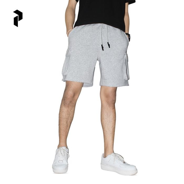 Erigo Collection - Hansome Short Basic Cargo Pants - Premium Fleece - Celana Pria Wanita Unisex -