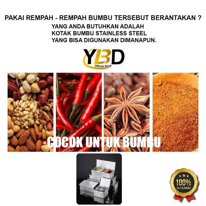 Seasoning Box Kotak Bumbu Stainless Tempat Bumbu Serbaguna SEKATRempah Container