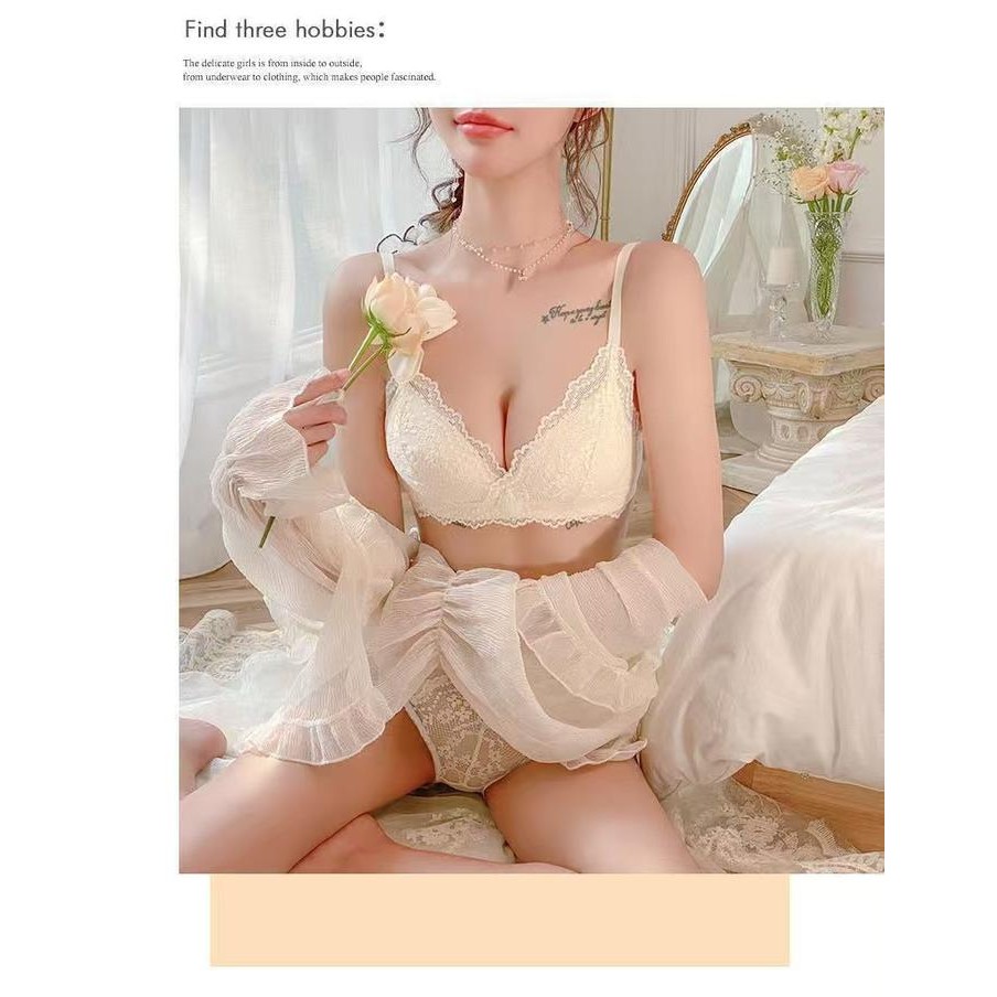 setia Picalela (Set Bra+ Celana ) Bra BH Set Tanpa Kawat Wanita Bikini Sport Beha Lingerie Korea