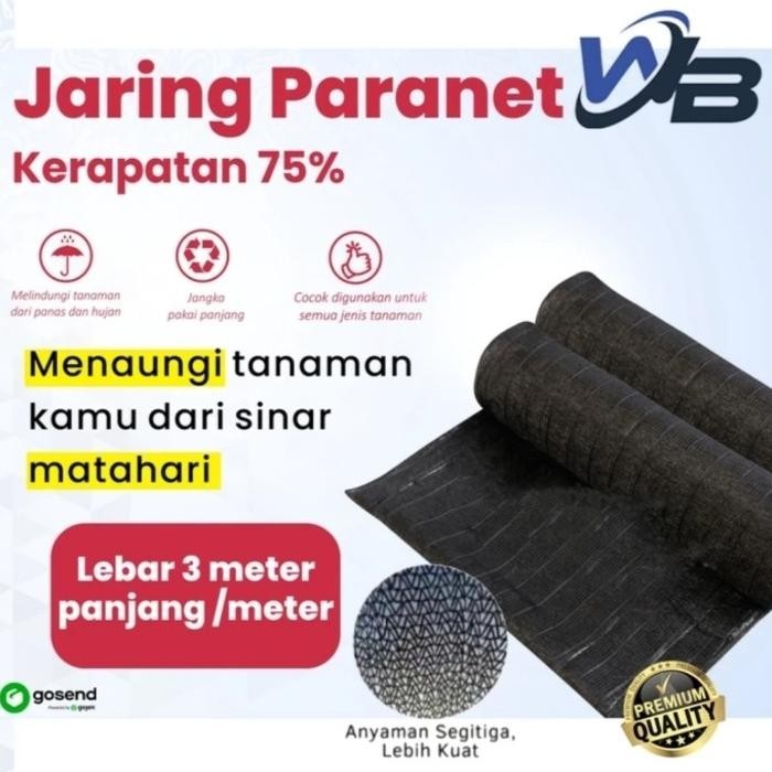Paranet Jahit Pinggir Custom / Paranet Premium / Paranet 90 Persen / Jaring Paranet 90% Grade A /