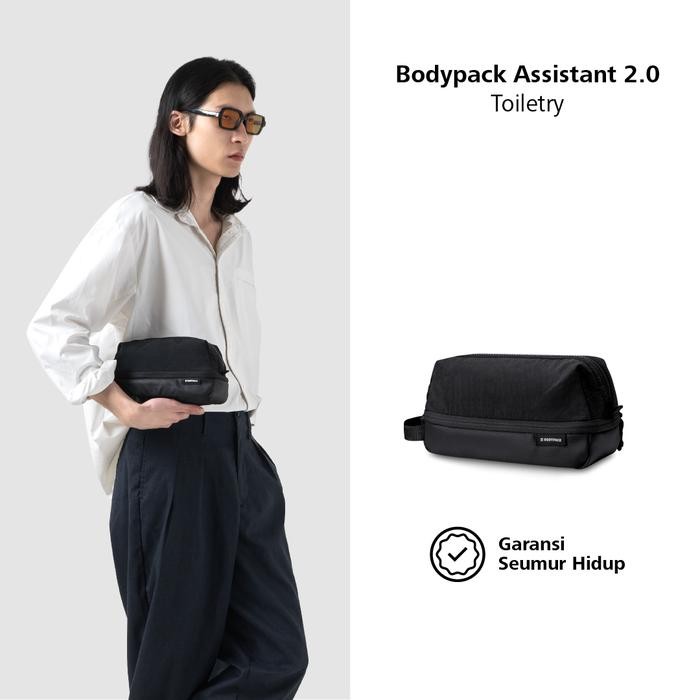 Pilihan- Bodypack Assistant 2.0 Toiletry Clutch Pouch Travel Anti Air - Hitam