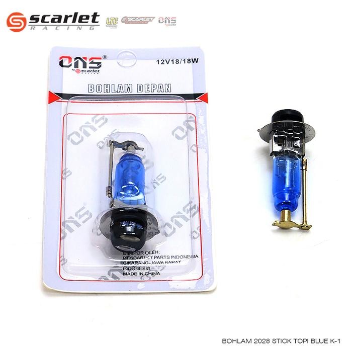 Scarlet Racing - Bohlam Lampu Depan Motor Stick Topi K1 Scarlet ONS - 2028 Motorcycle