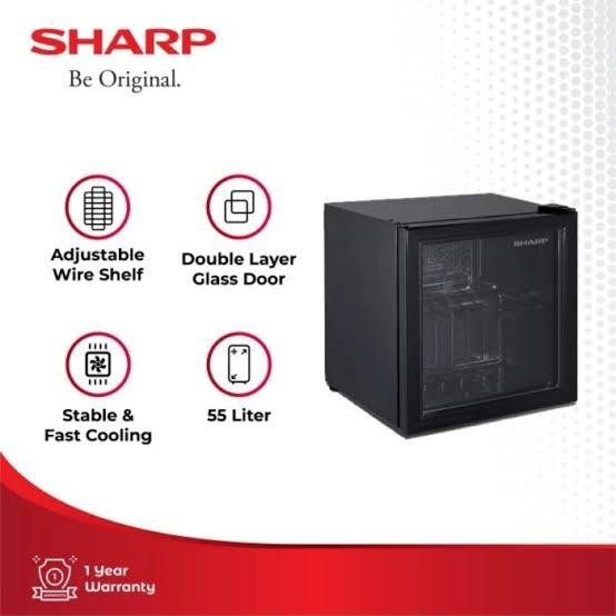 Sharp Kulkas Mini Showcase SCH-50X-FS