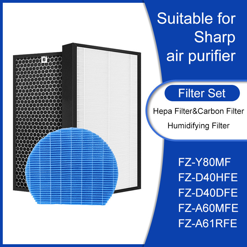 Sharp Air Purifier KC-D41R-B Hepa Filter FZ-D40HFE Carbon Filter FZ-D40DFE Humidifying Filter FZ-A61