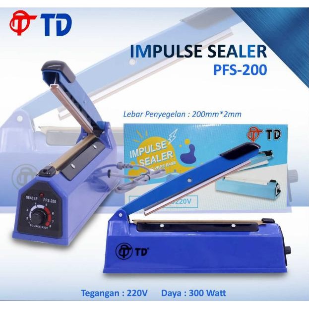 impulse Sealer las plastik 20cm press plastik 20cm