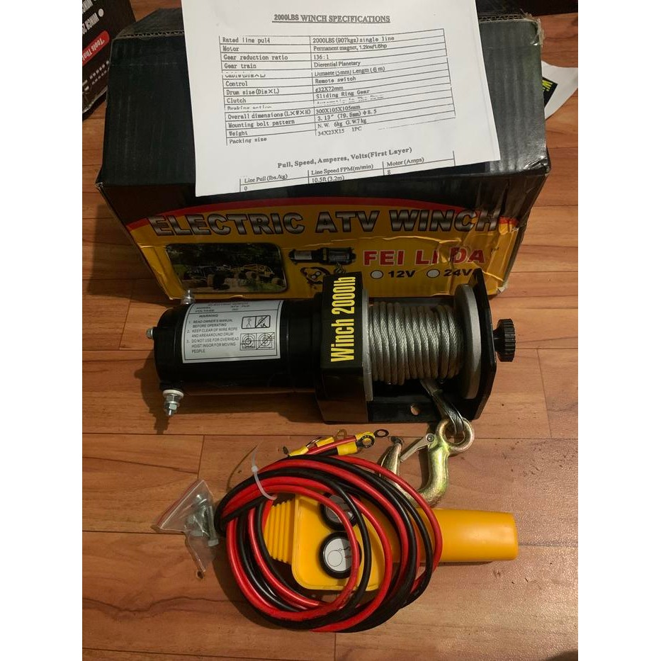 WINCH ATV HOIST 2000LBS