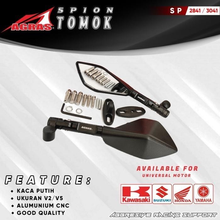 Spion TOMOK V2 V5 AGRAS Alumunium CNC Universal Motor