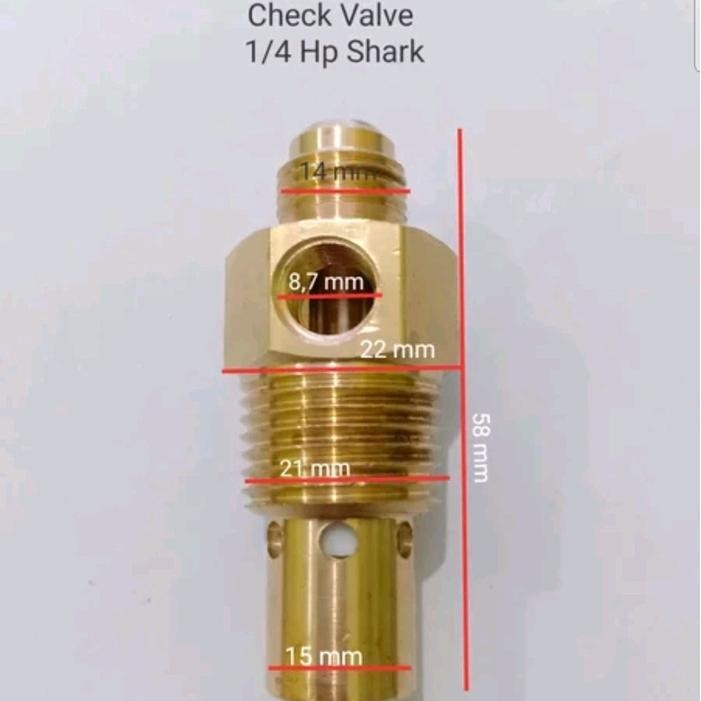 Check valve 1/4hp kompresor SHARK OTOMATIS CHECK VALVE SHARK
