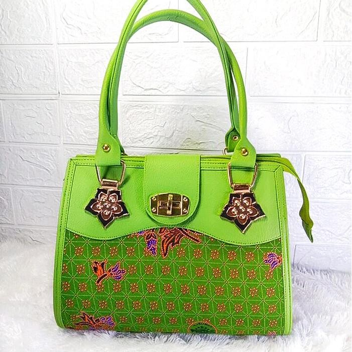 Top Tas Muslimat Batik NU News Sutra Hijau Elegan - Tas Pengajian Wanita Kulit Sintetis & Batik