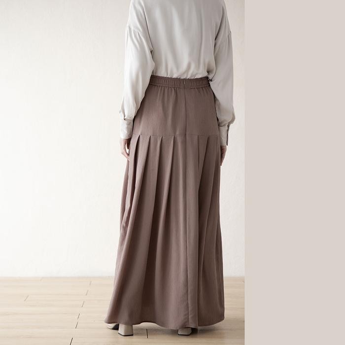 SHARVANI SKIRT BY ASKA LABEL - ROK WANITA PINGGANG KARET DETAILS LIPIT DAN KANTONG