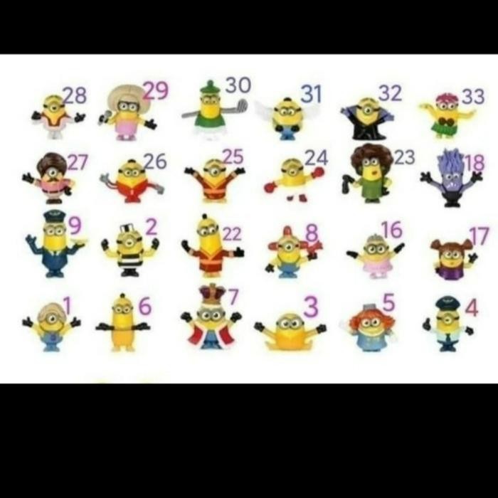 Happy Meal Minion Minions Mcdonalds Mcd Figure Seri Gold