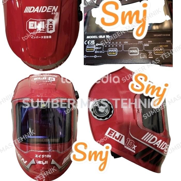 Terbaik Helm Las Daiden Eiji 10X Kedok Las Daiden Eiji 10X Auto Darknes Helmet Terlariss 