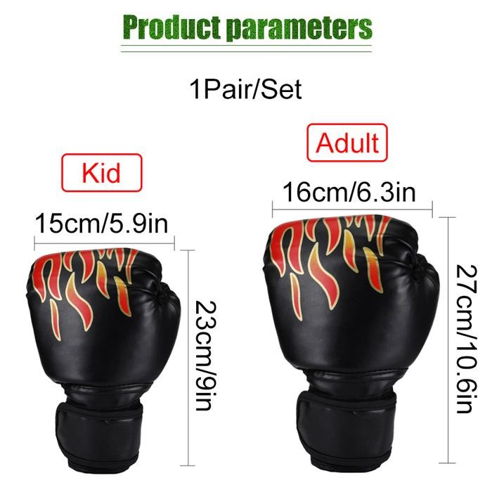 Sarung Tinju Kulit Pu Anak-Anak Dewasa Sarung Tangan Tinju Boxing Boxe