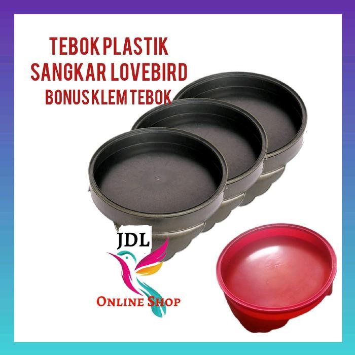 ces0- Tebok Sangkar Lovebird Bonus Klem Anti Bahan Plastik Pvc