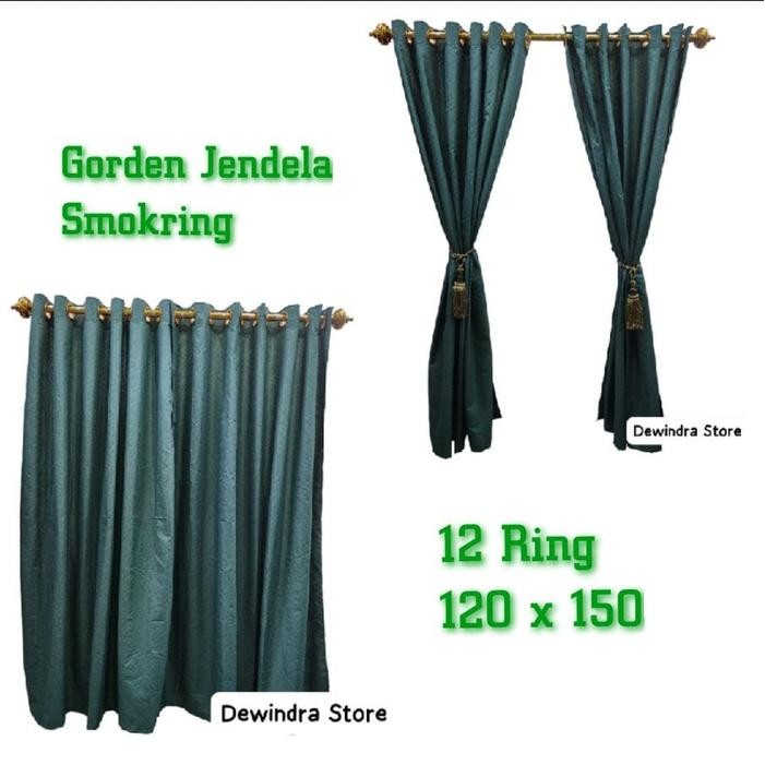 Gorden Jendela Emboss Minimalis Smokring 12 Ring 120 X 150 Cm Gorden Jendela Pendek Tali Promo 