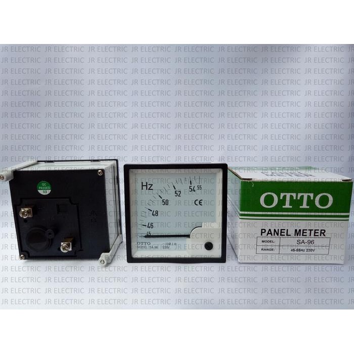 qez7- Otto Panel Meter / Frequency Meter Hz Jarum Getar 50Hz Sa-96 45-55Hz