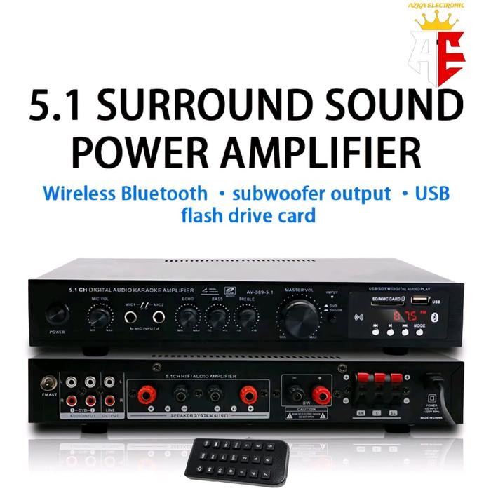 Power Amplifier 5.1 annel Home Theatre Karaoke Bluetooth