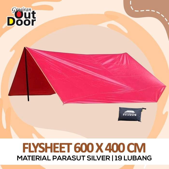 flysheet tenda 6 x 4 m