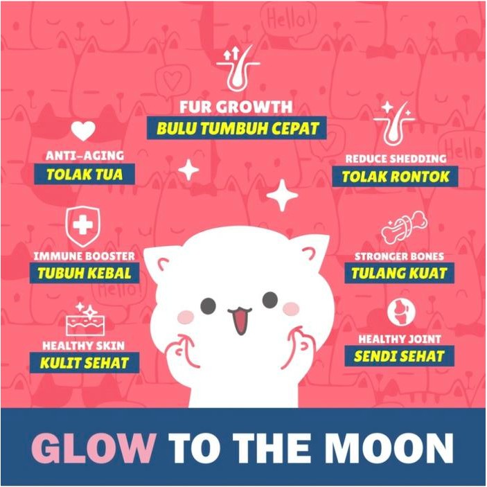 Vitamin Bulu Vitamin Rontok Bulu Kucing Glow Up Petglow