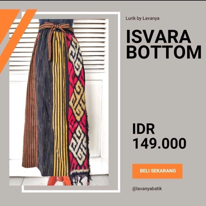 DISKON Rok/Bawahan Batik Lurik Panjang Isvara Bottom Lavanya READY STOCK