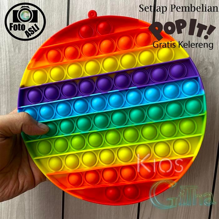 STOK TERBATAS  MAINAN POP IT POPIT POP-IT MULTICOLOR FIDGET TOY EDUKASI MENARIK TERJANGKAU