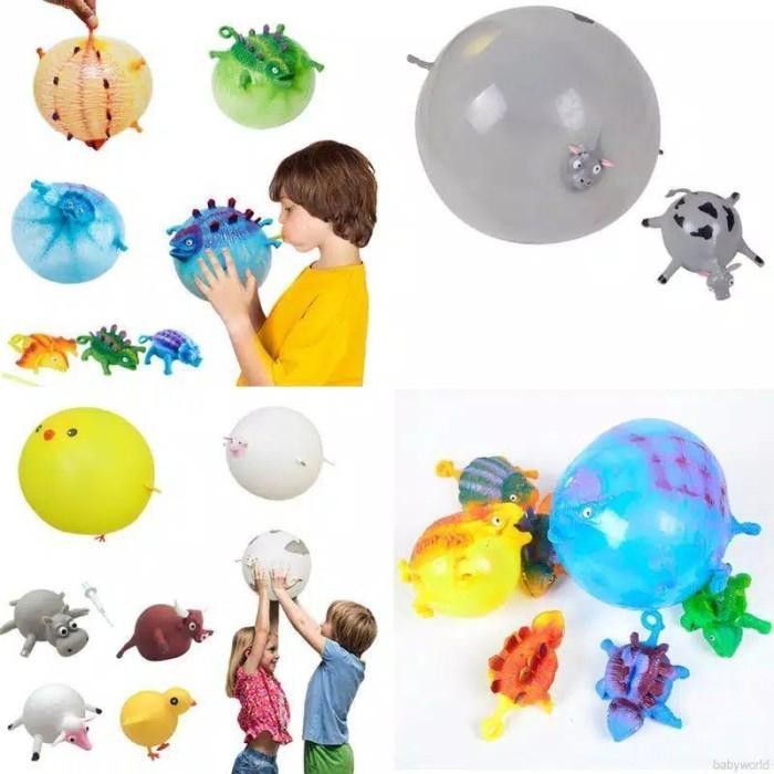 MAINAN ANAK BALON TIUP HEWAN TERNAK KARET FARM ANIMAL BALLOON PER PCS