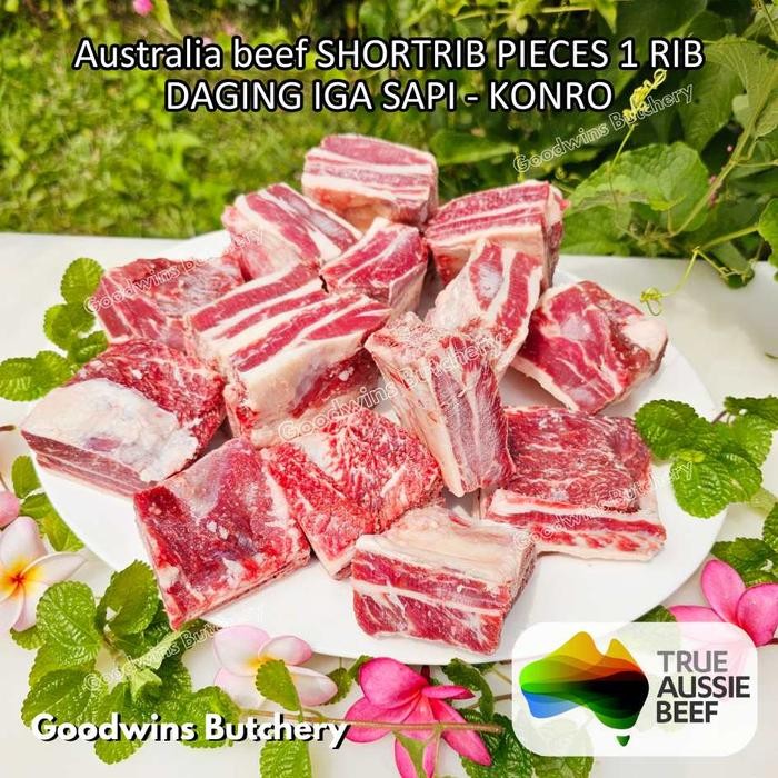 Beef SHORTRIB PIECES daging sop iga sapi konro galbi bulgogi 1kg Australia Midfield Nolan AMH Teys