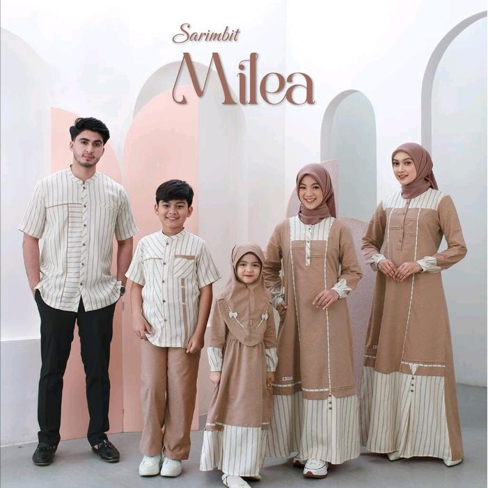 tci0- Milea Brown Sarimbit Raunapride Terbaru Lebaran 2025 Seragam Pasangan Koko Gamis