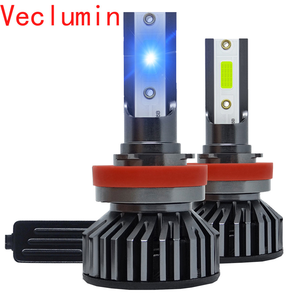 White Ice Blue 50W 16000LM Car LED Headlight H4 H7 H1 H8 H9 H11 9005