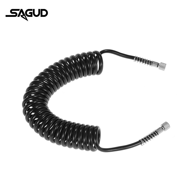 SAGUD 3/5M PU Spring Coil Airbrush Air Hose Adapter With 1/8" Size Fittings Connection Tool for Spra