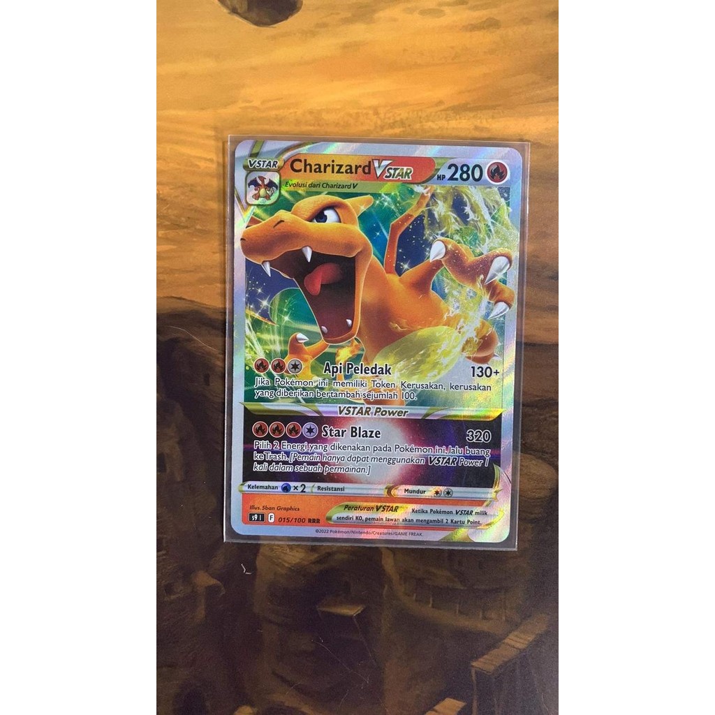 j225- Charizard V Star Kartu Holo Indonesia Pokemon Tcg Card Star Birth