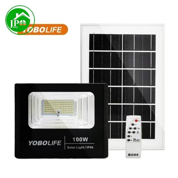 Solar floodlight lampu panel surya dengan remote control yobolife100w